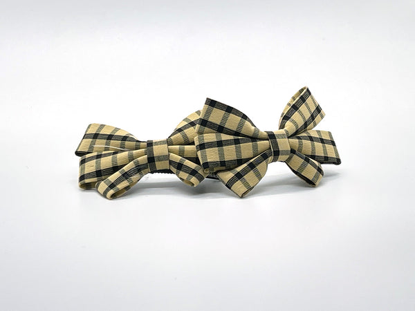 YELLOW AND BLACK BOW CLIP